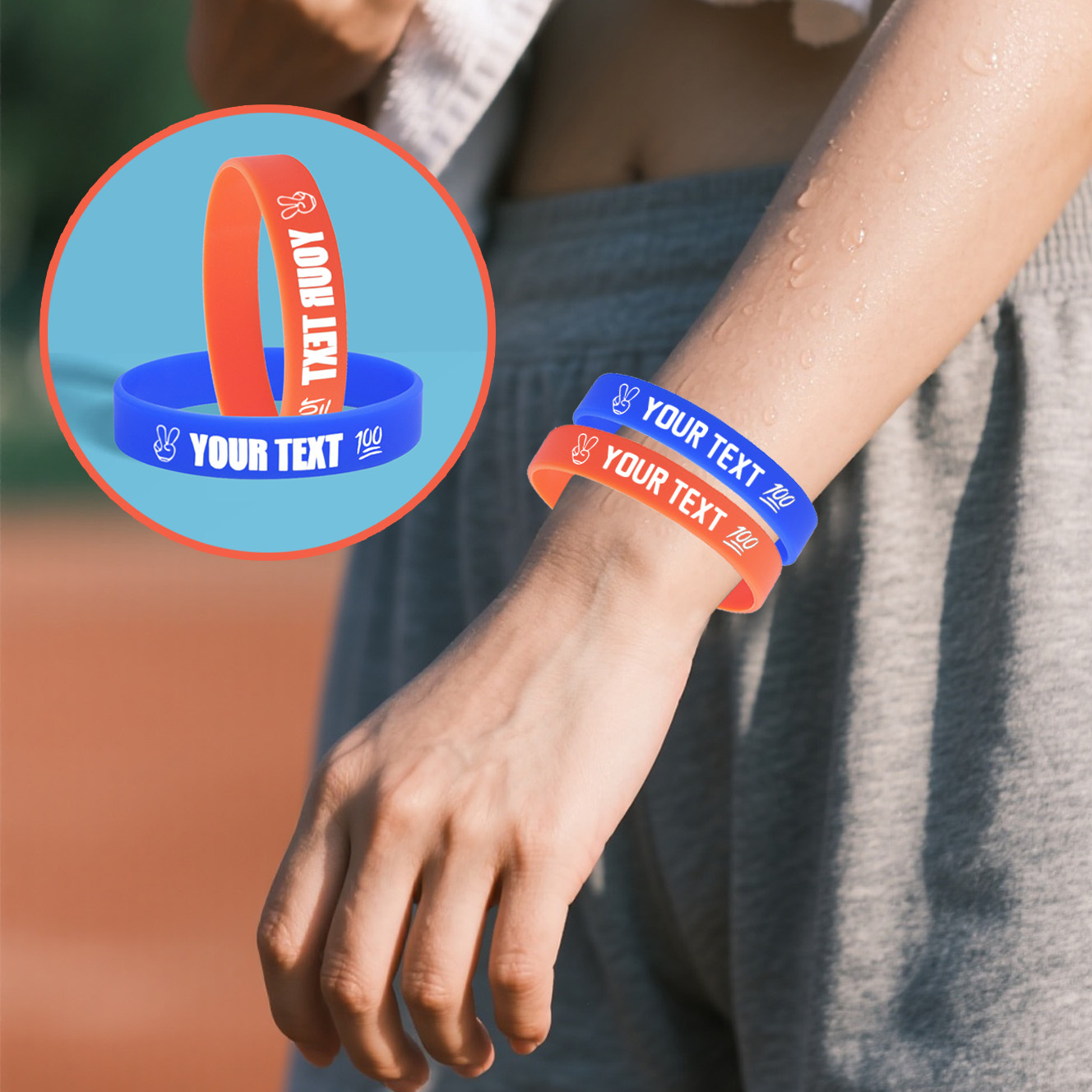 105pcs Custom Silicone Wristbands for Daily Wear and Events